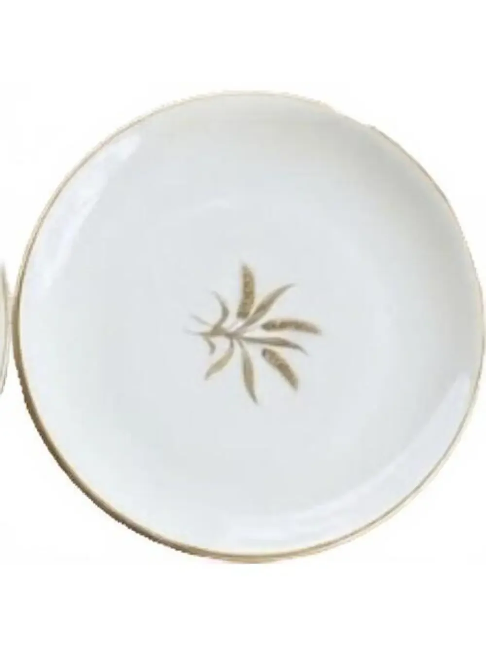 Vintage 1950 Embassy USA Wheat Dinner Plates Set 4 Gold Black Vitrified China